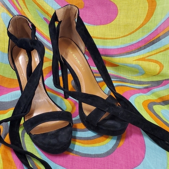 Shoe Republic LA Shoes - Shoe Republic LA Black 6" Stilletto Heels SZ 6.5